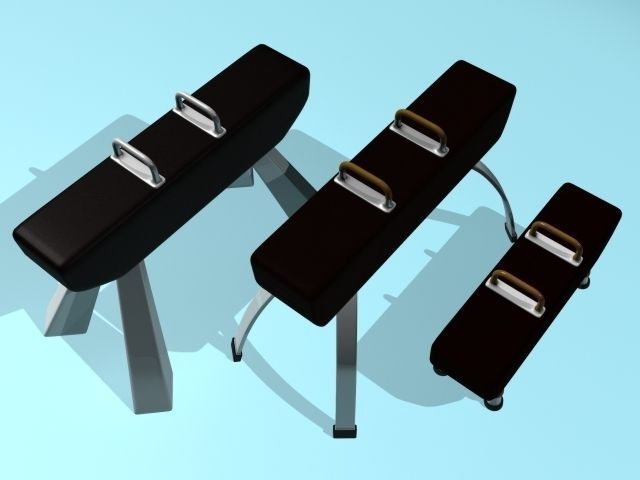 Gymnastic Horse 3D model_1