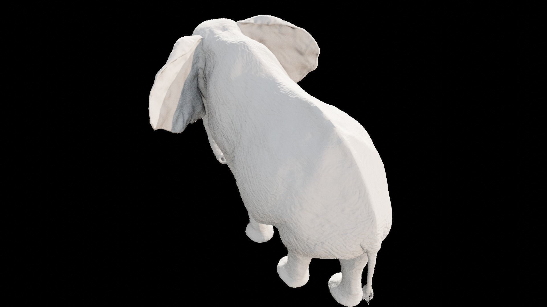 African elephant  Low-poly 3D model_29