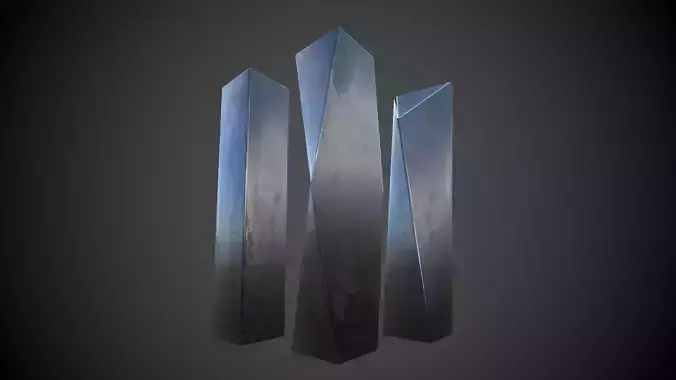 Mysterious Monoliths Low-poly 3D model