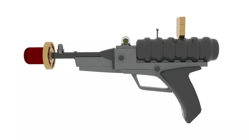 LIS Laser Gun Pistol 3D model_0