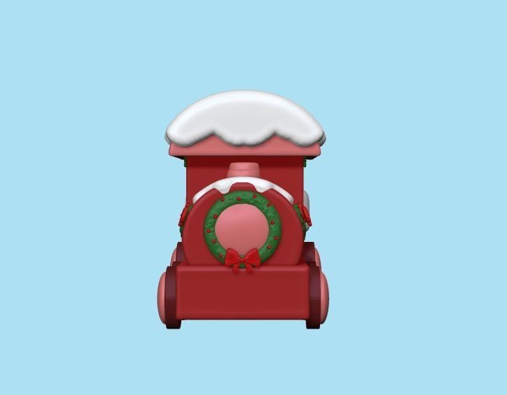 Cute Xmas Train 3D print model_1