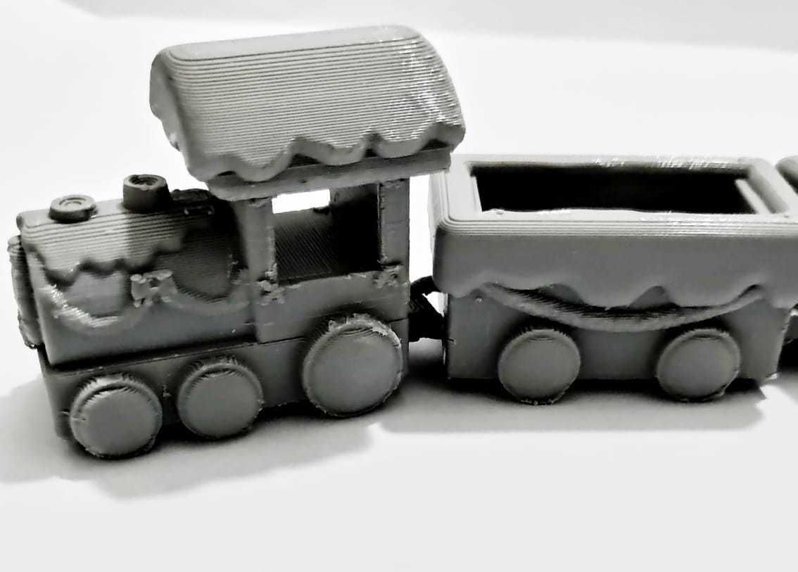 Cute Xmas Train 3D print model_12