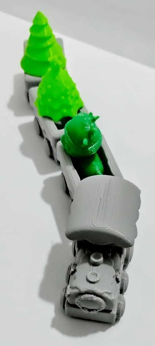 Cute Xmas Train 3D print model_11
