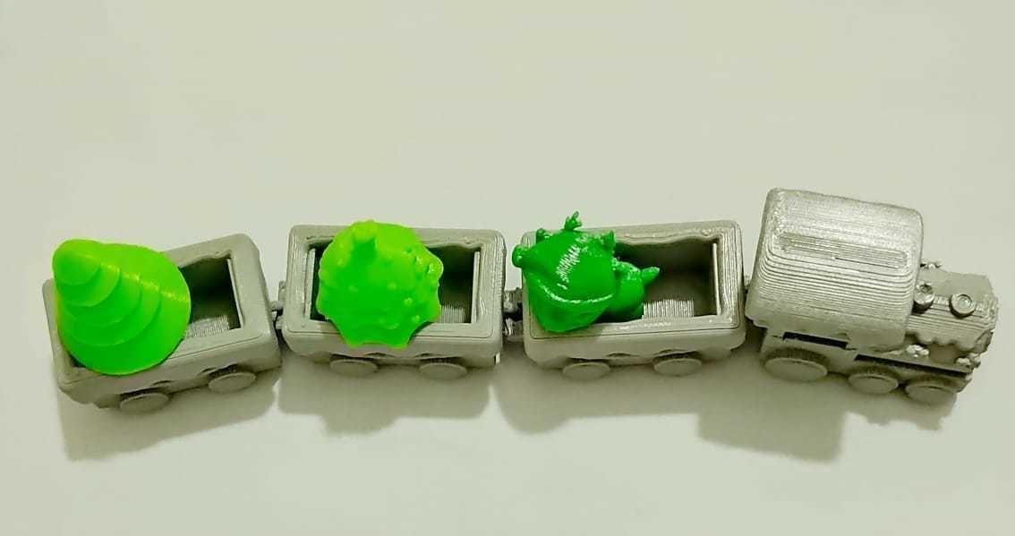 Cute Xmas Train 3D print model_10