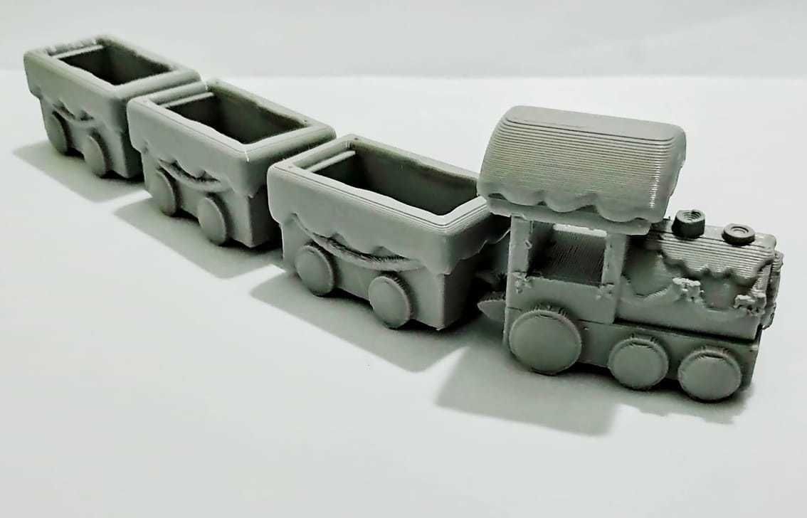 Cute Xmas Train 3D print model_4