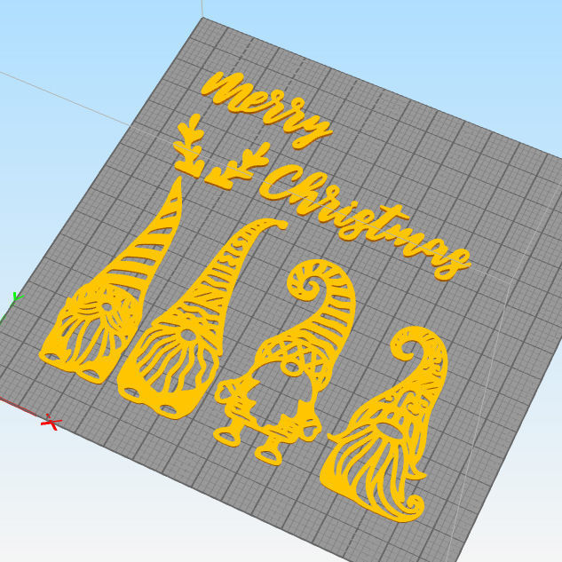 MERRY CHRISTMAS WALL DECORATION 3D print model_1