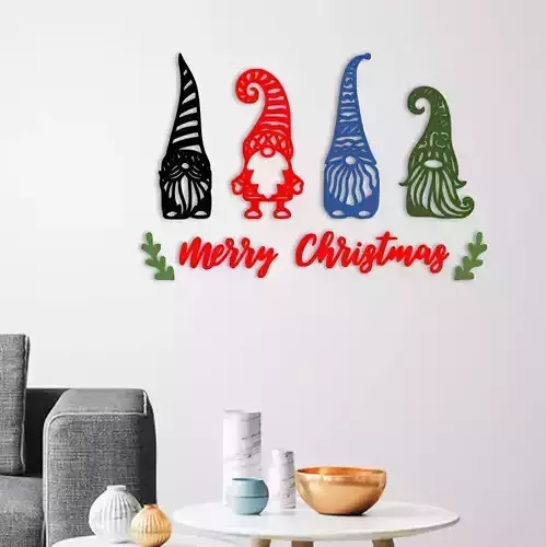 MERRY CHRISTMAS WALL DECORATION 3D print model MERRY CHRISTMAS WALL DECORATION 3D print model
