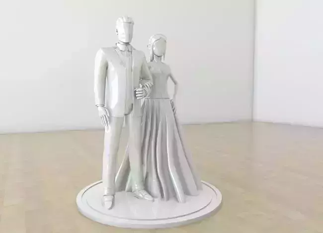 Wedding couple cake decor