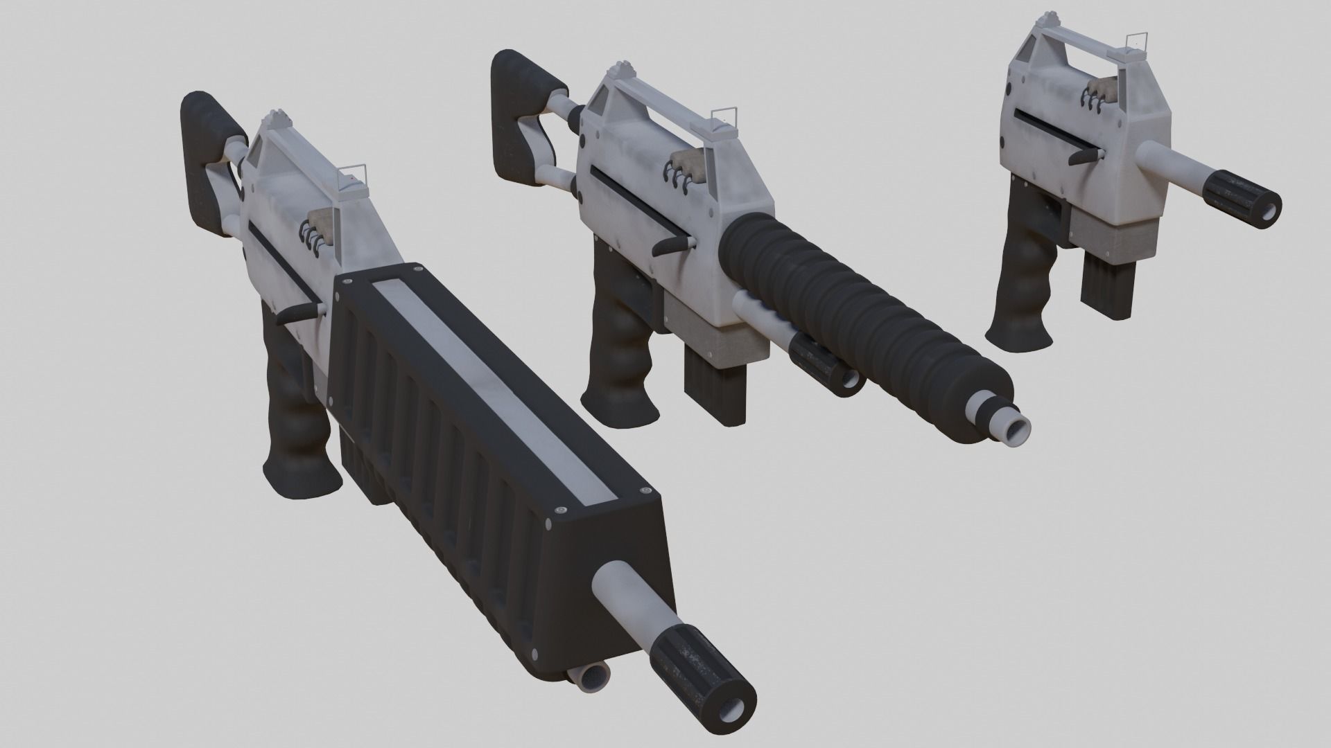 Sci-Fi Weapons Low-poly 3D model_5