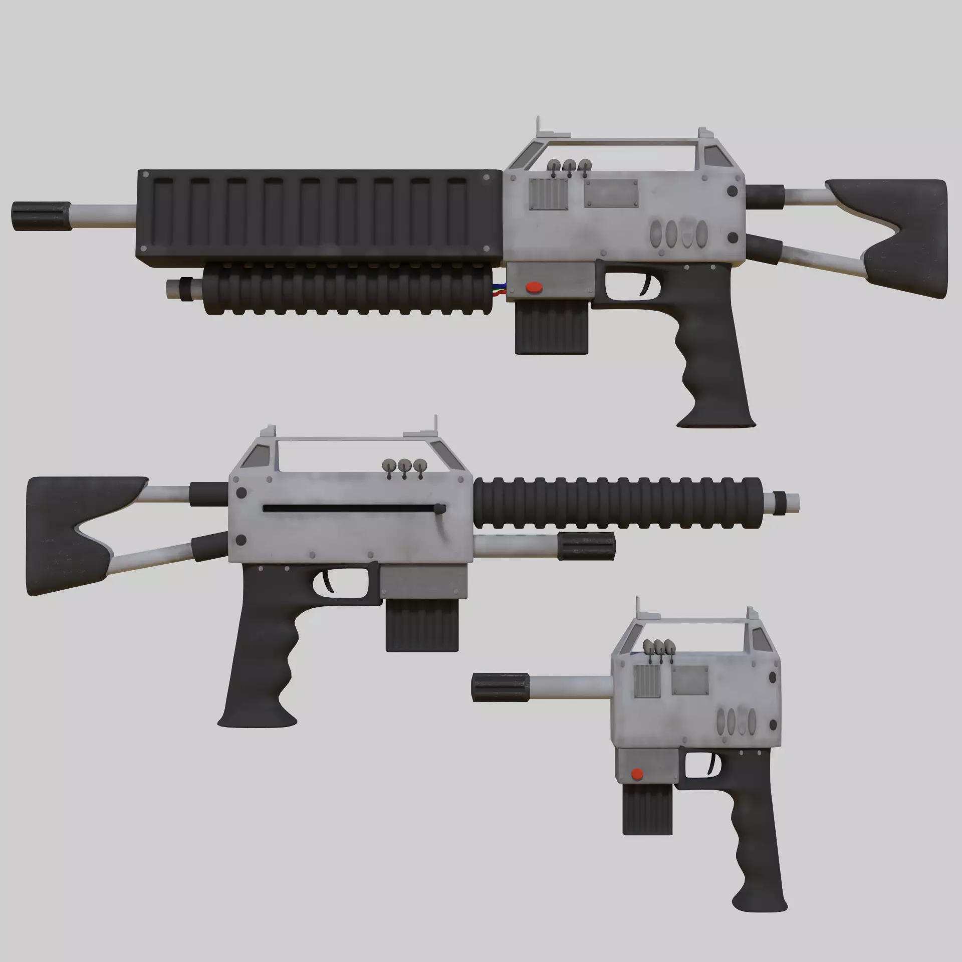 Sci-Fi Weapons Low-poly 3D model_0