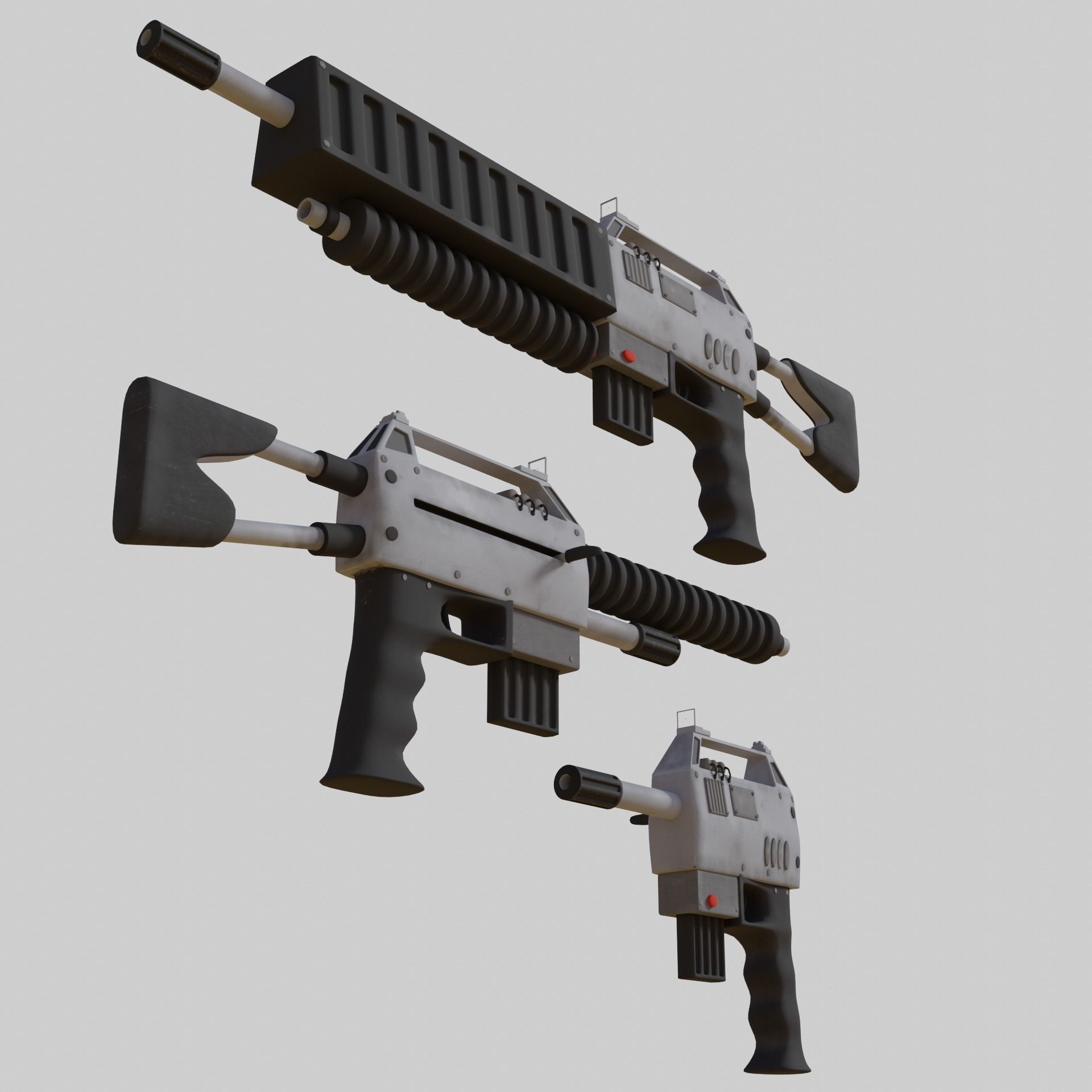 Sci-Fi Weapons Low-poly 3D model_3