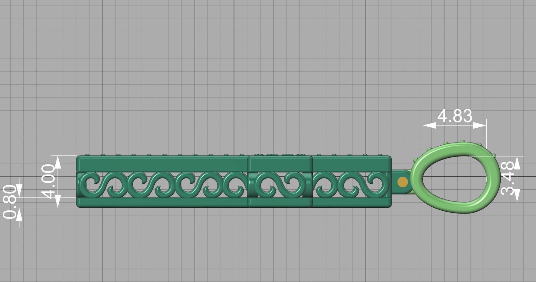 DIAMOND CROSS PENDANT NECKLACE 3dmodel 3D print model_11