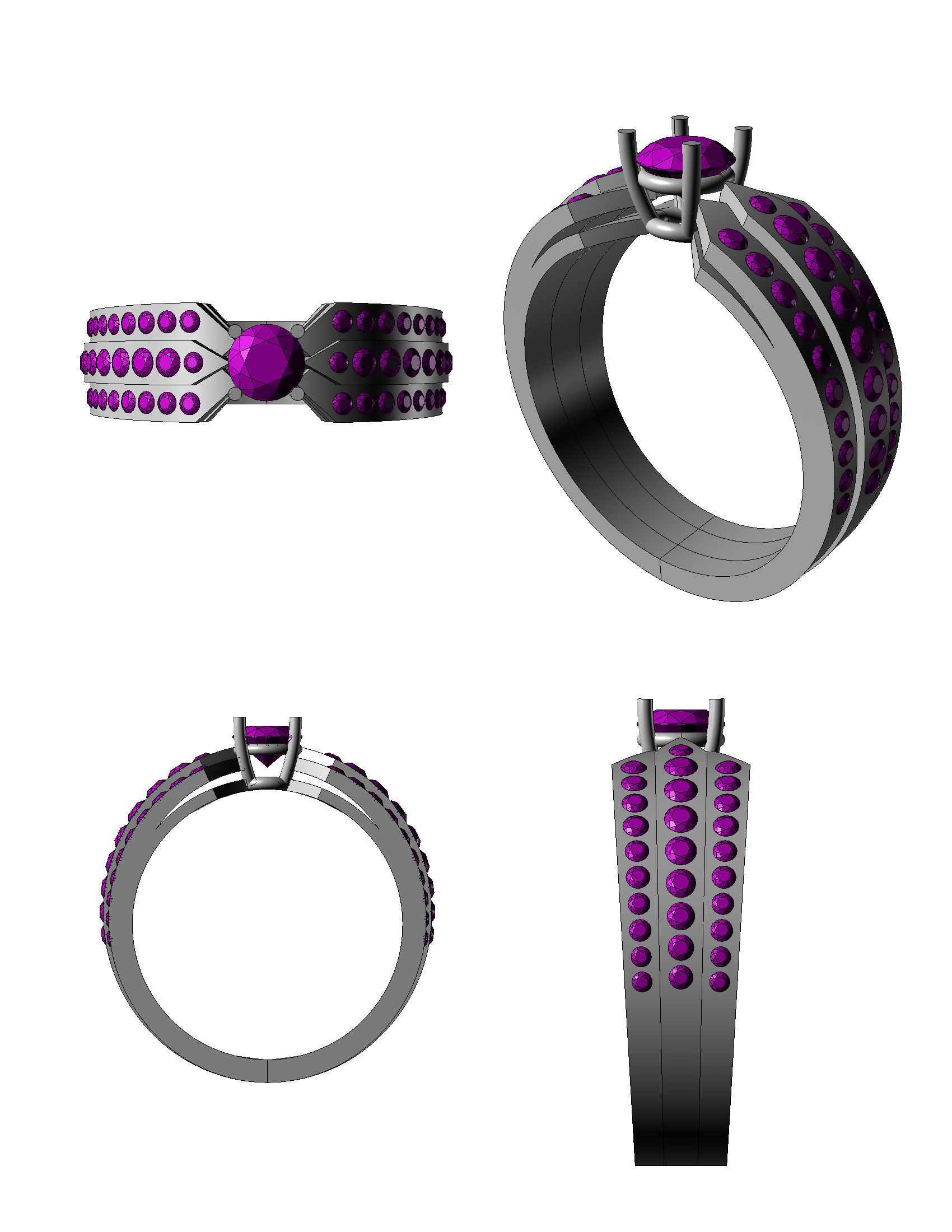 ringes diamond -CG209 3D print model_10