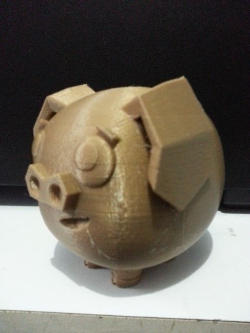 Cartoon chibbi pig 3D print model_1