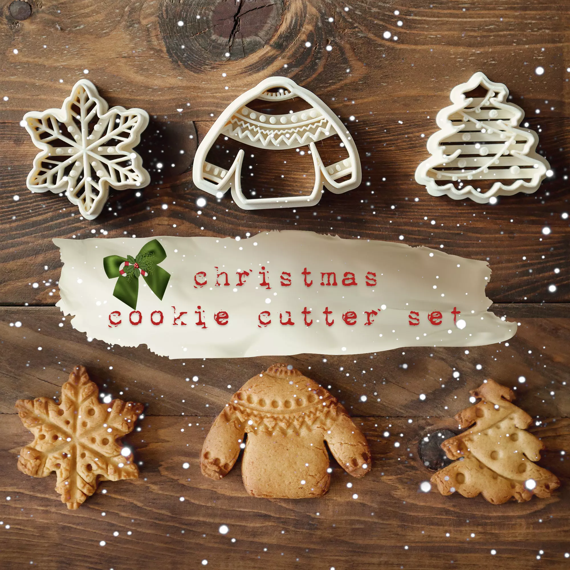 Christmas Cookie Cutter Set 3D print model_0