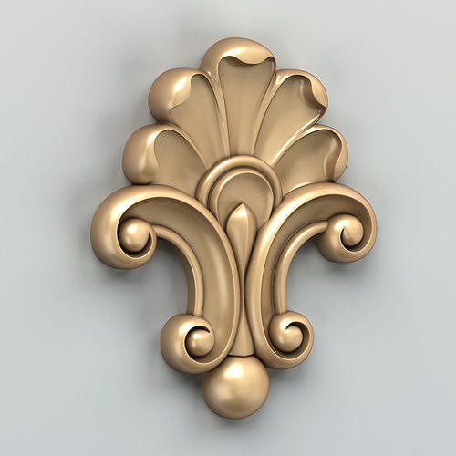 Carved decor central 025 3D model