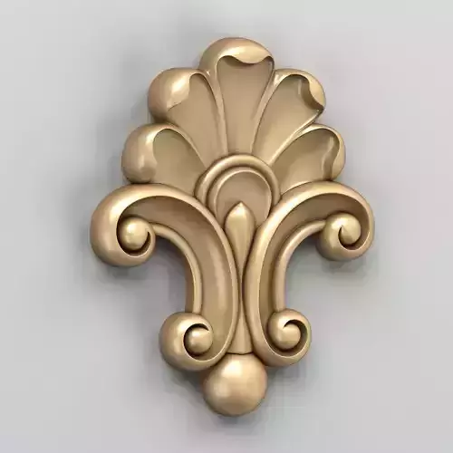 Carved decor central 025 3D model