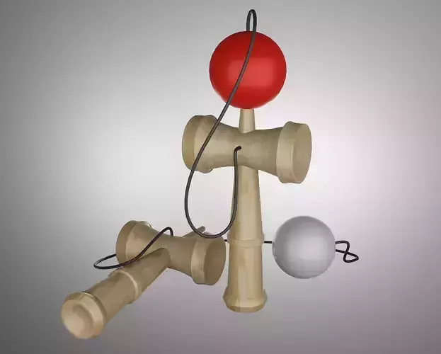 kendama wooden toy with balls