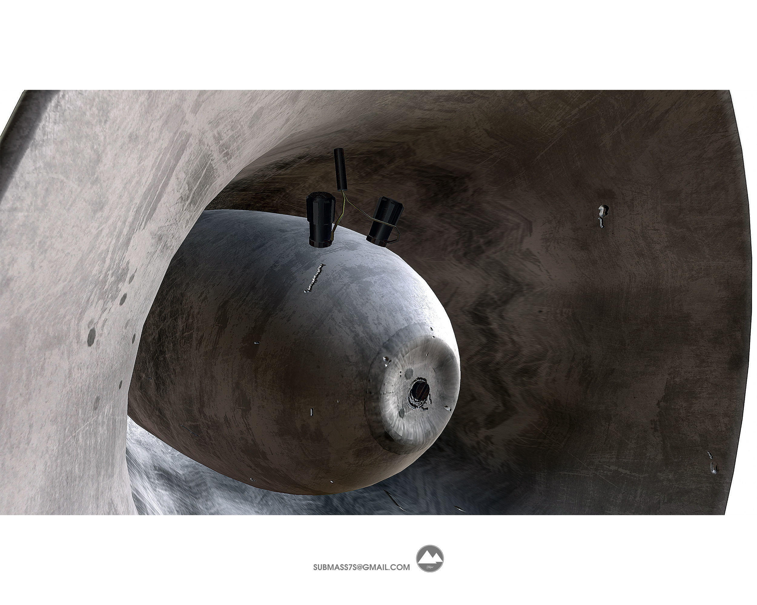 Outdoor speaker on a pole 3D model_14