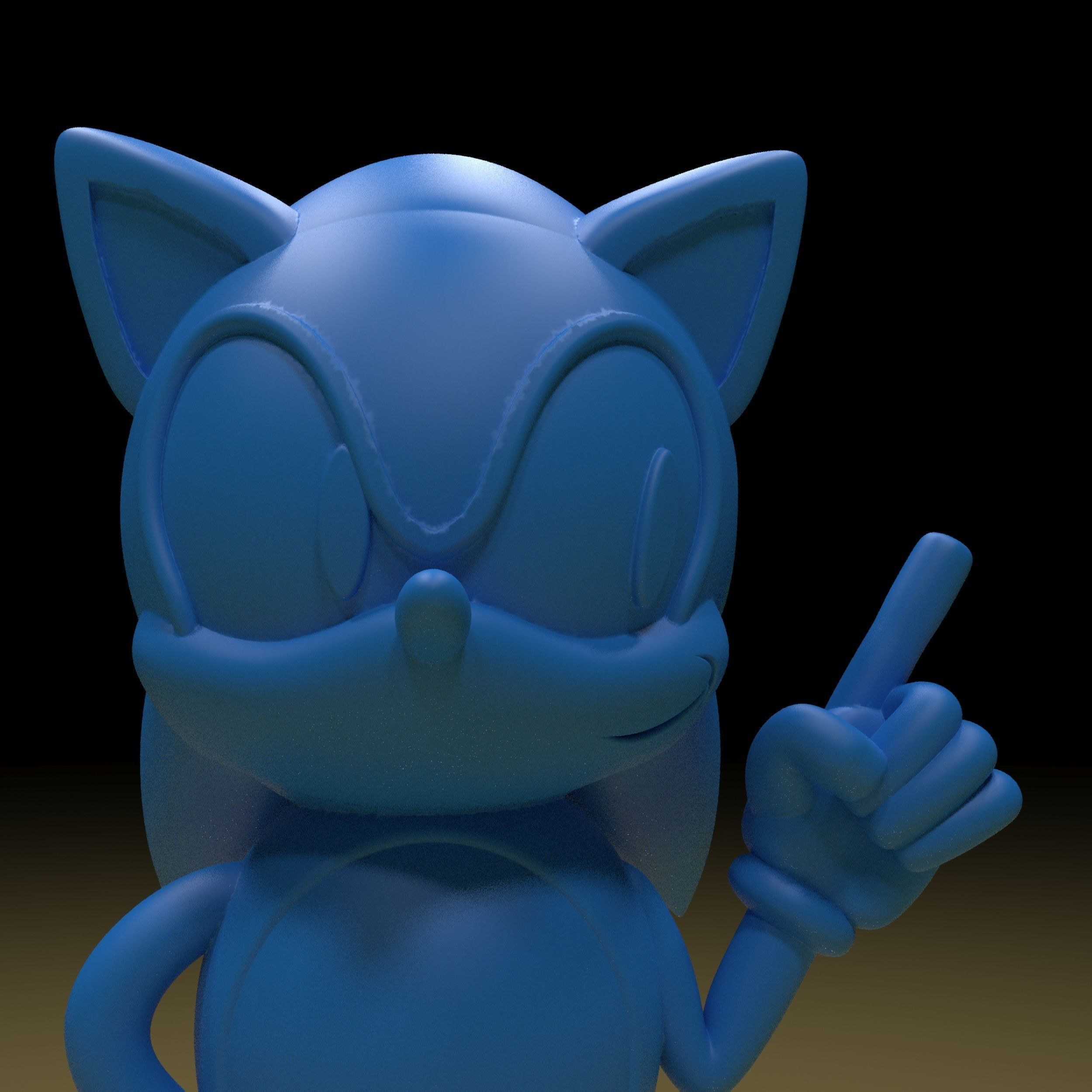 Sonic hedgehog figurine 3D print model_6
