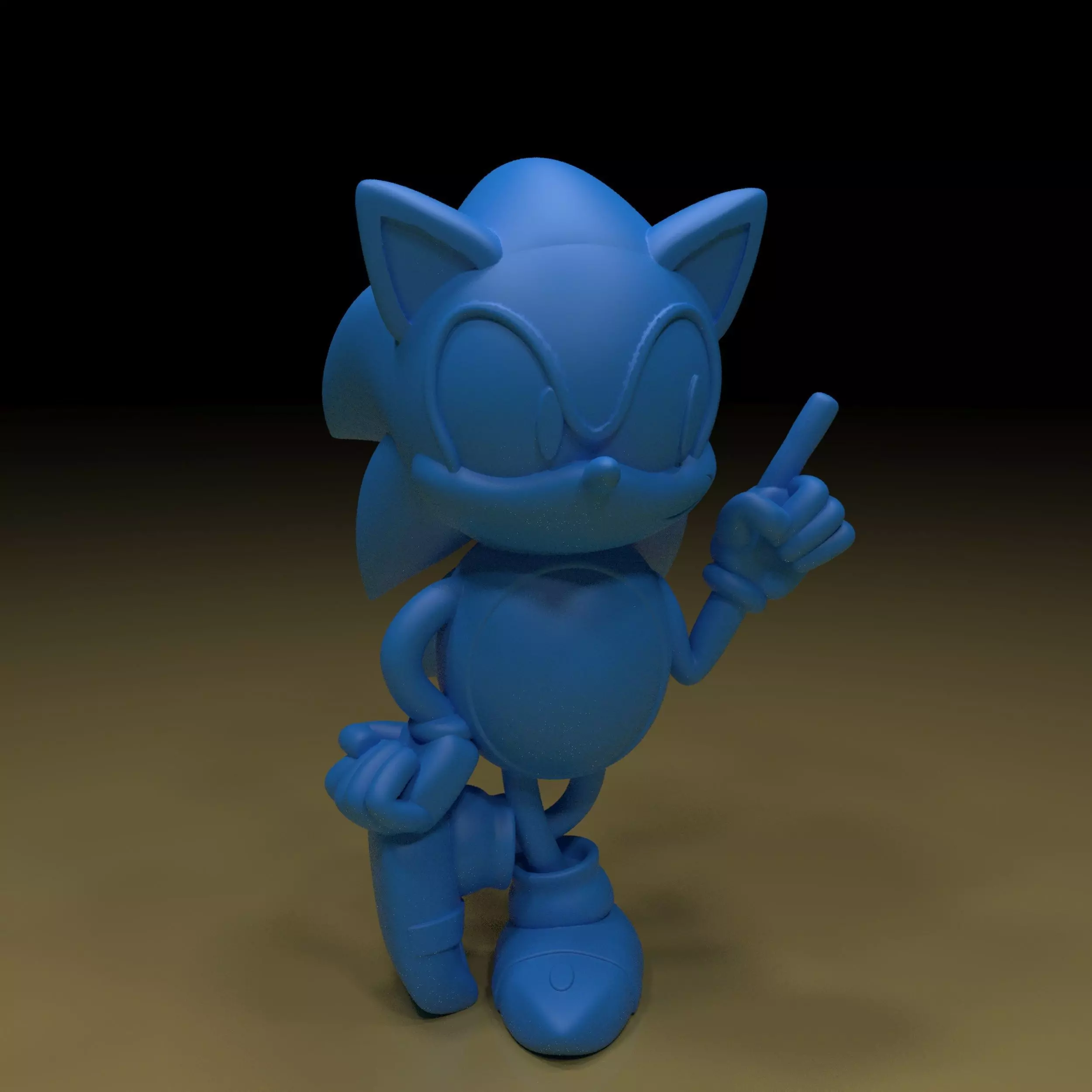 Sonic hedgehog figurine 3D print model_0