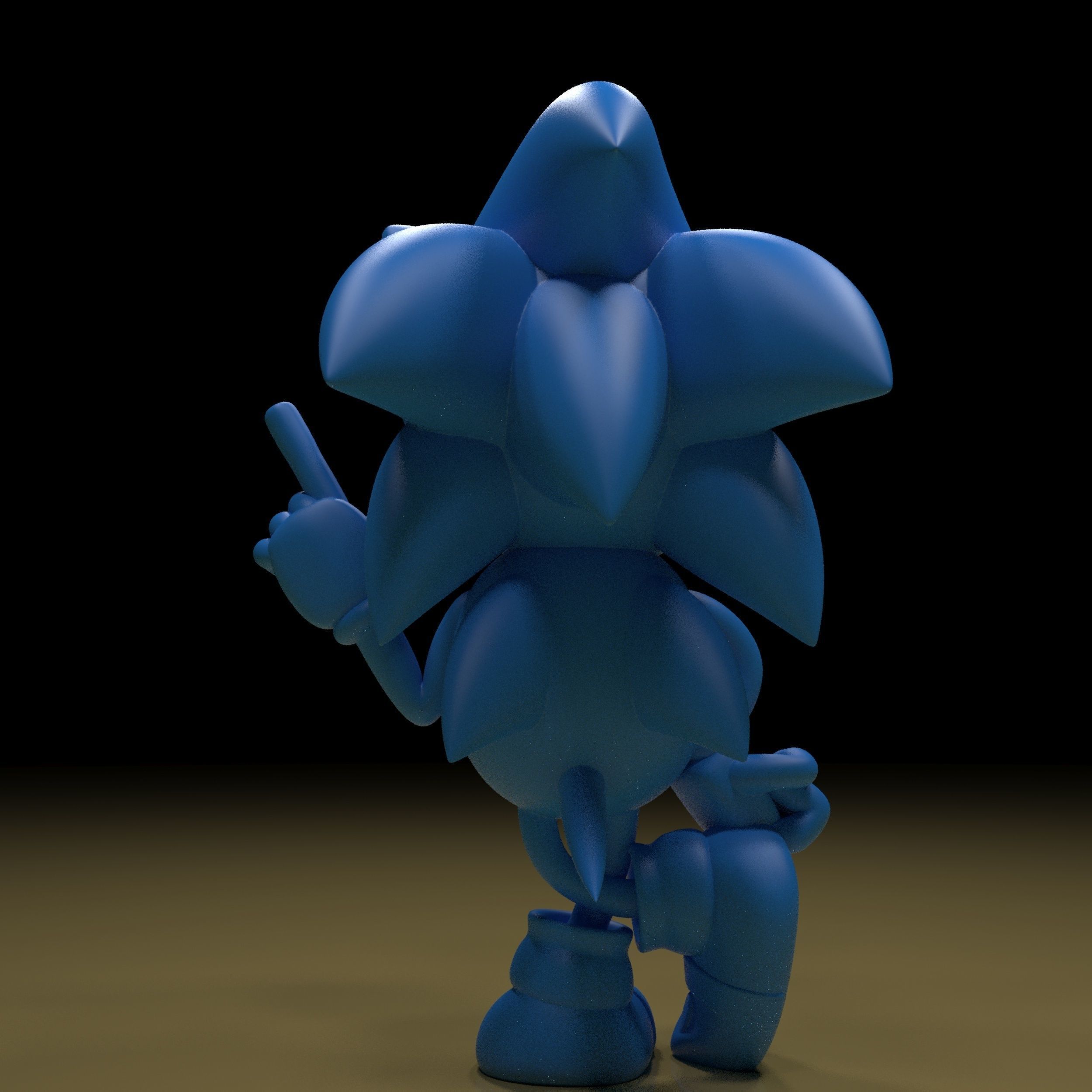 Sonic hedgehog figurine 3D print model_2