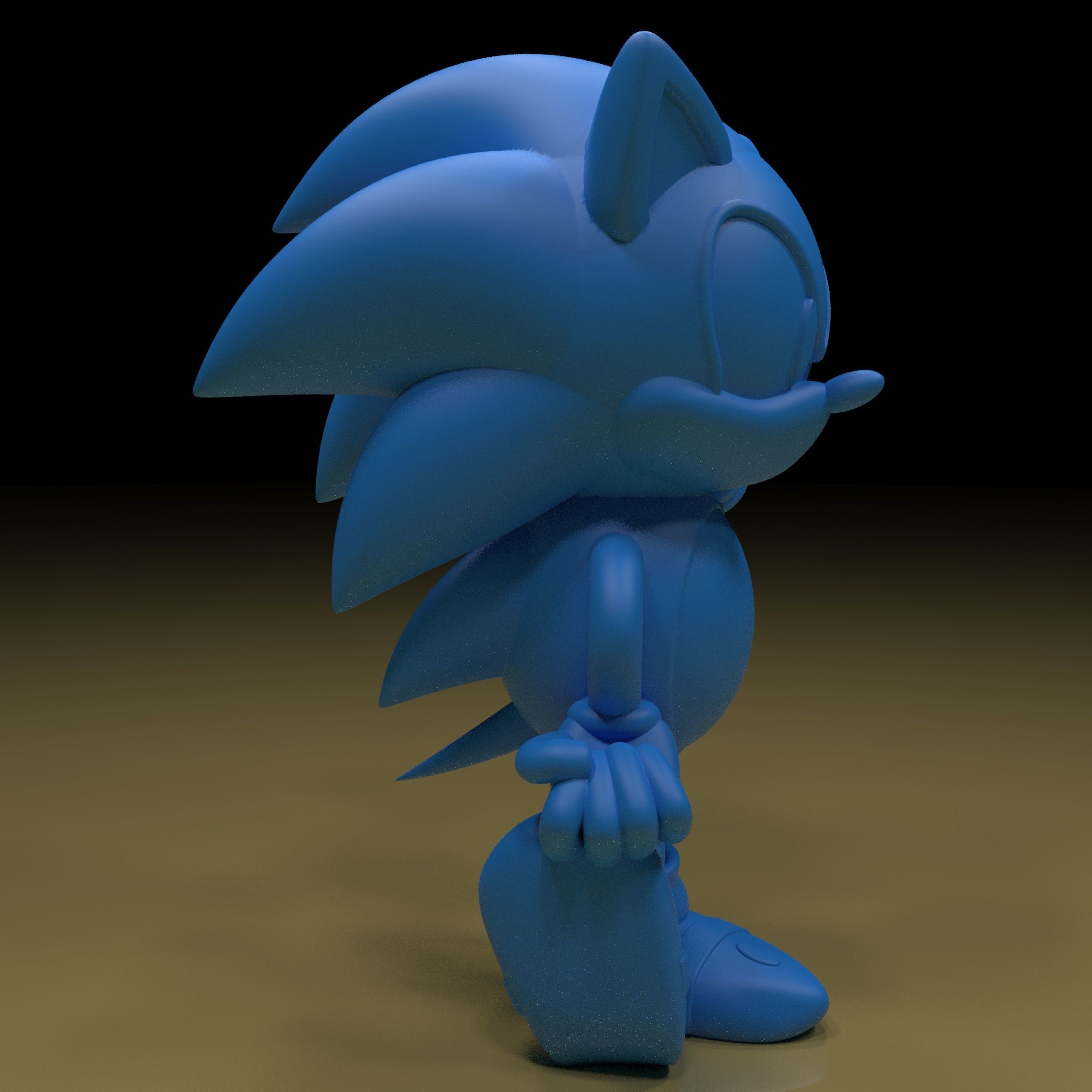 Sonic hedgehog figurine 3D print model_1