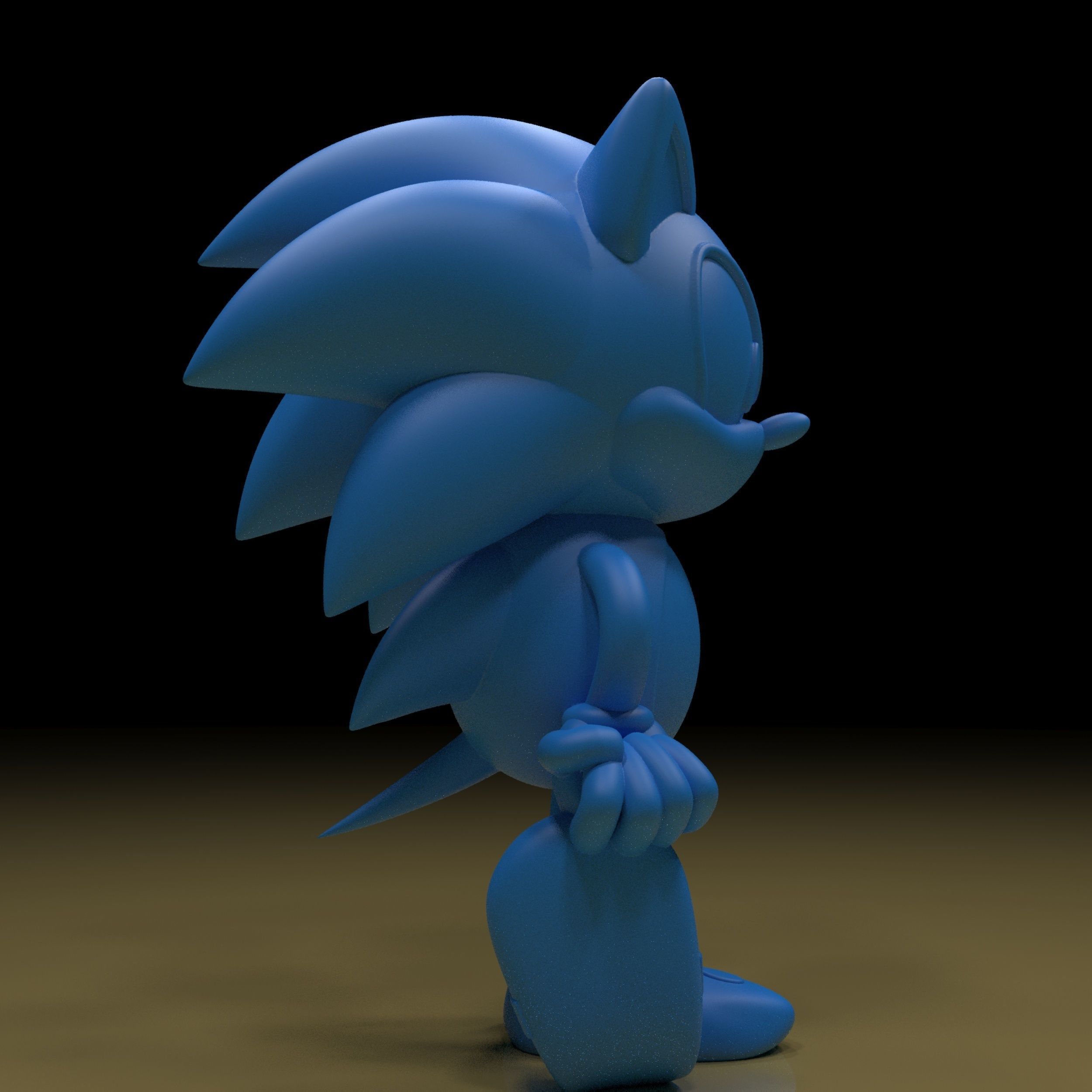 Sonic hedgehog figurine 3D print model_3