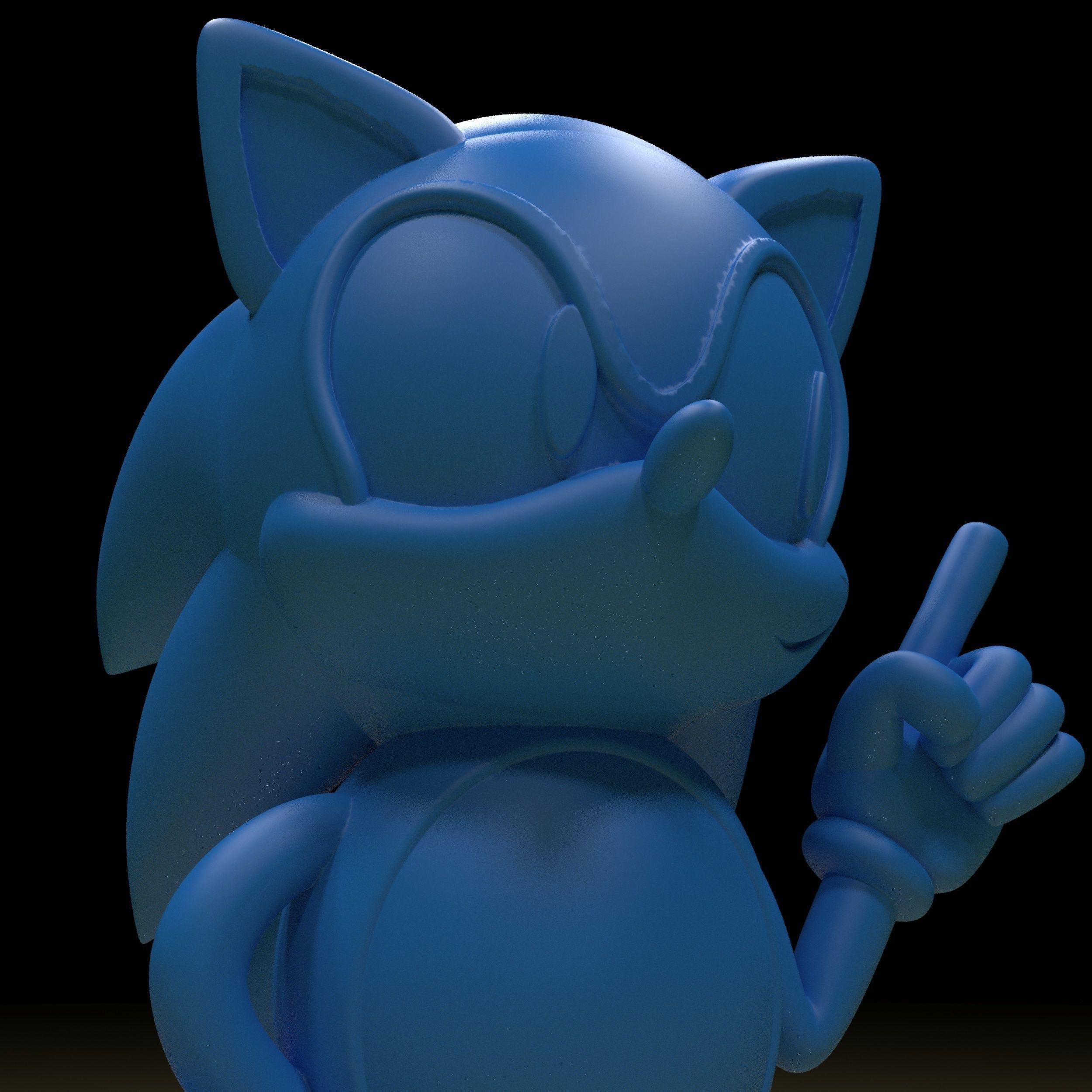 Sonic hedgehog figurine 3D print model_5
