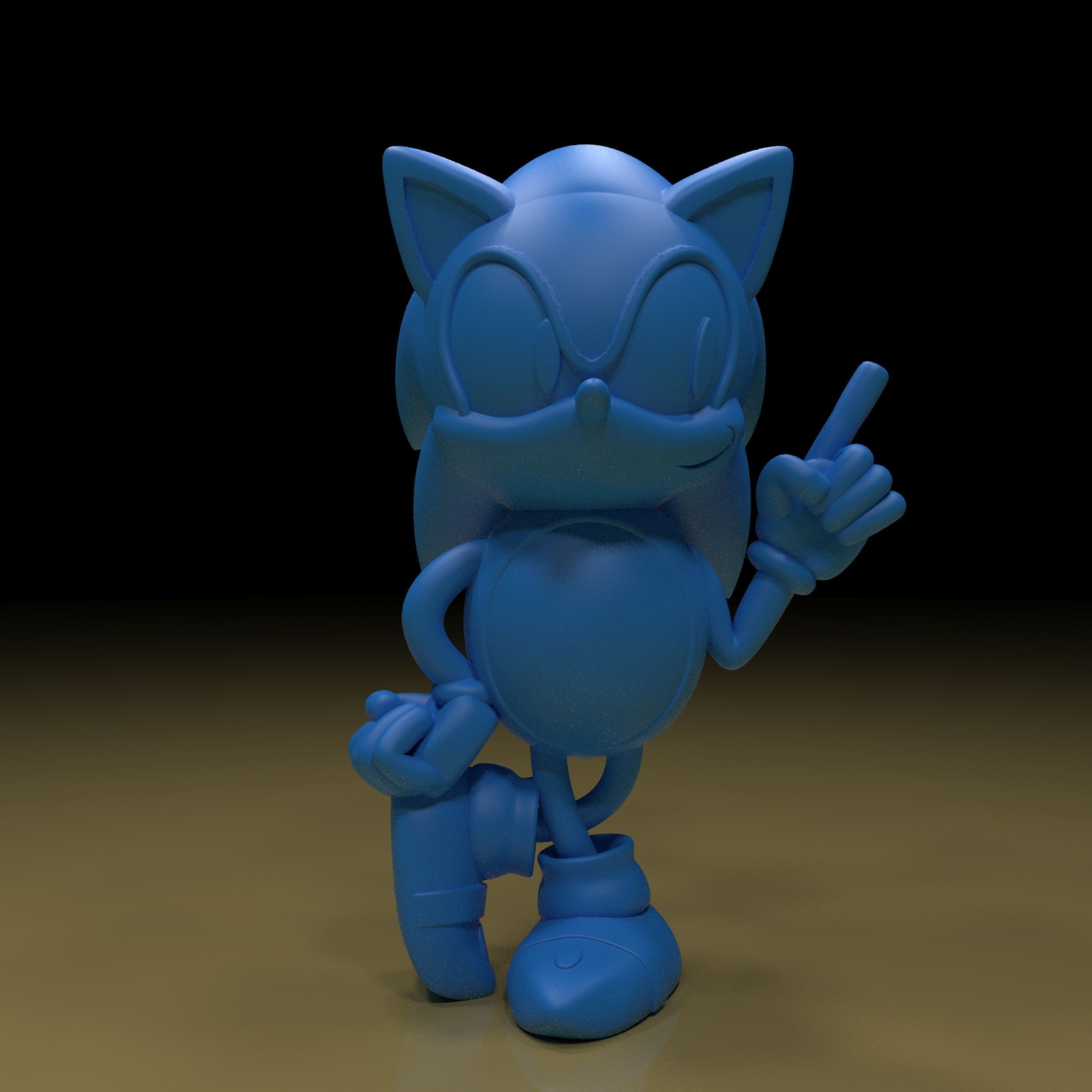 Sonic hedgehog figurine 3D print model_7
