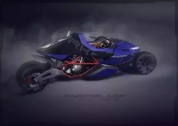 CONCEPT TRIKE BIKE Low-poly 3D model