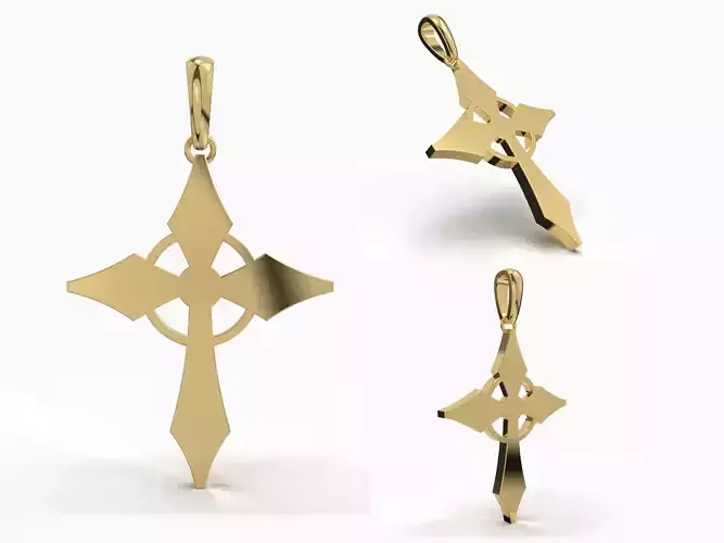 JESUS CROSS GOLD PENDANT