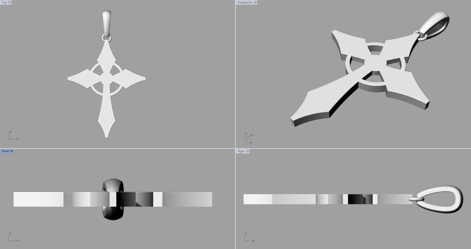 JESUS CROSS GOLD PENDANT 3D print model_9