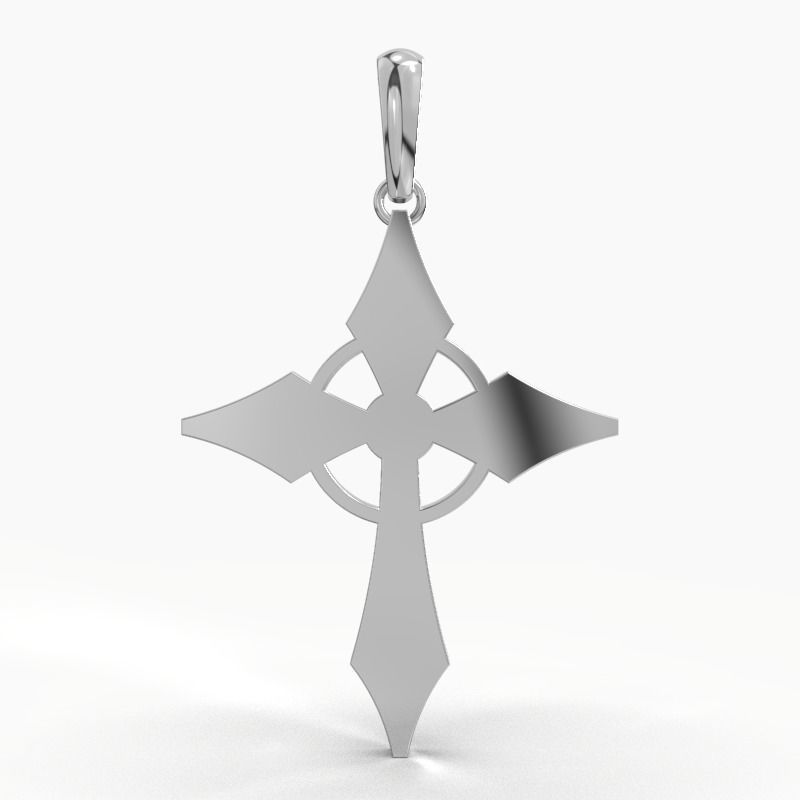 JESUS CROSS GOLD PENDANT 3D print model_14