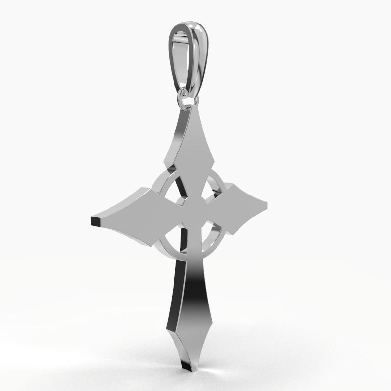 JESUS CROSS GOLD PENDANT 3D print model_17