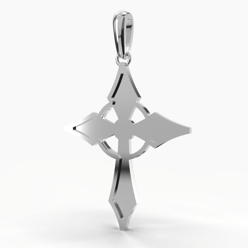 JESUS CROSS GOLD PENDANT 3D print model_15