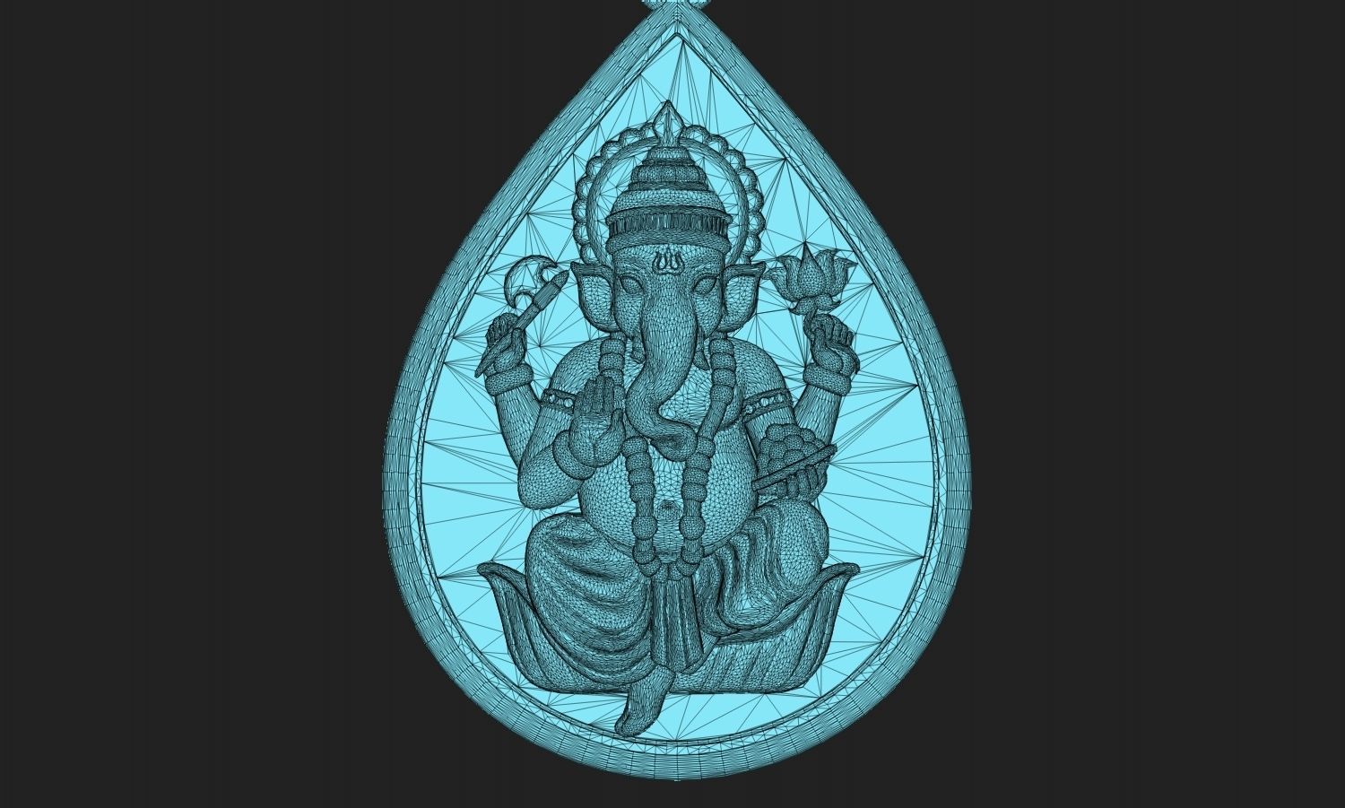 Ganesha Drop  3D print model_12