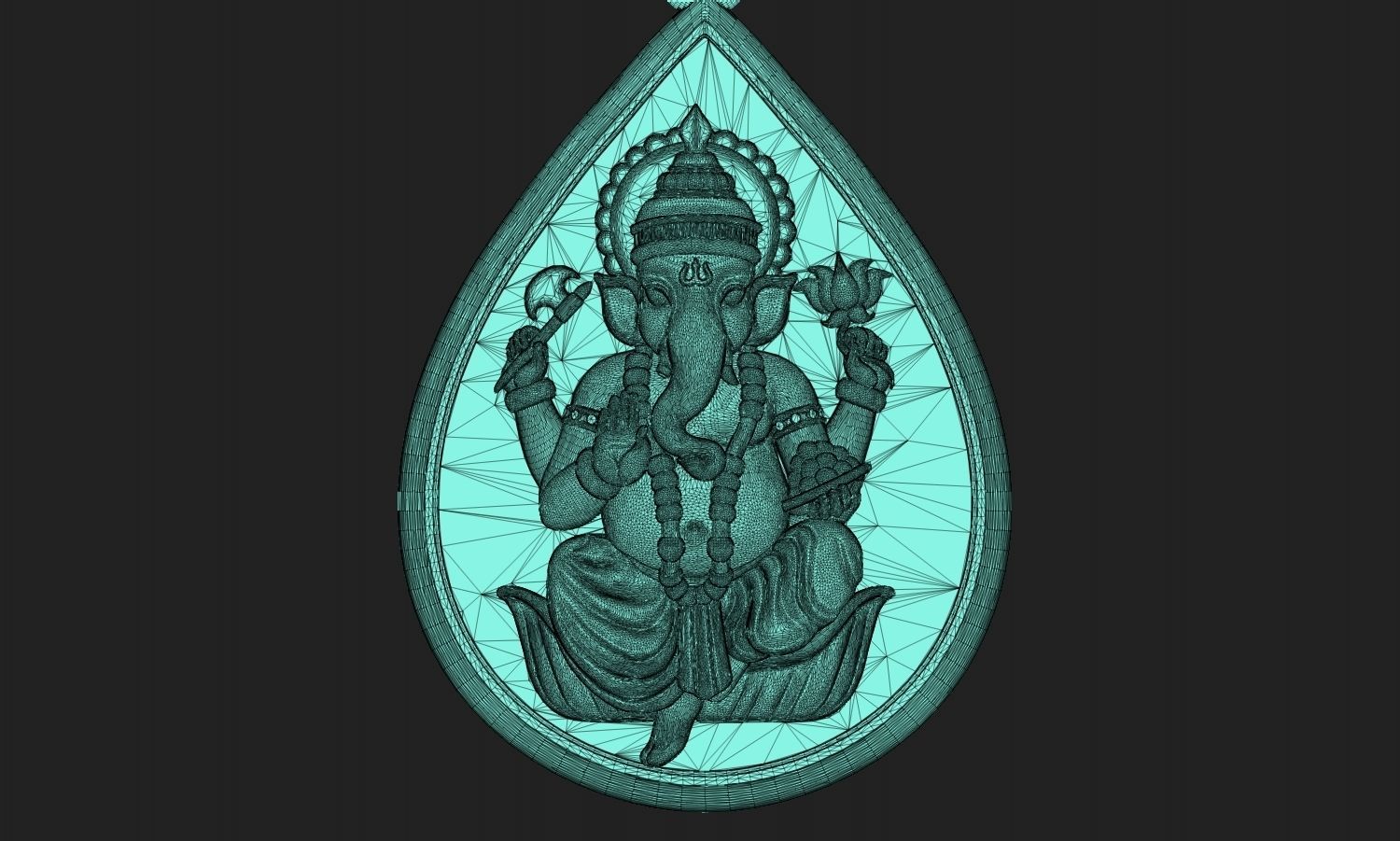 Ganesha Drop  3D print model_11