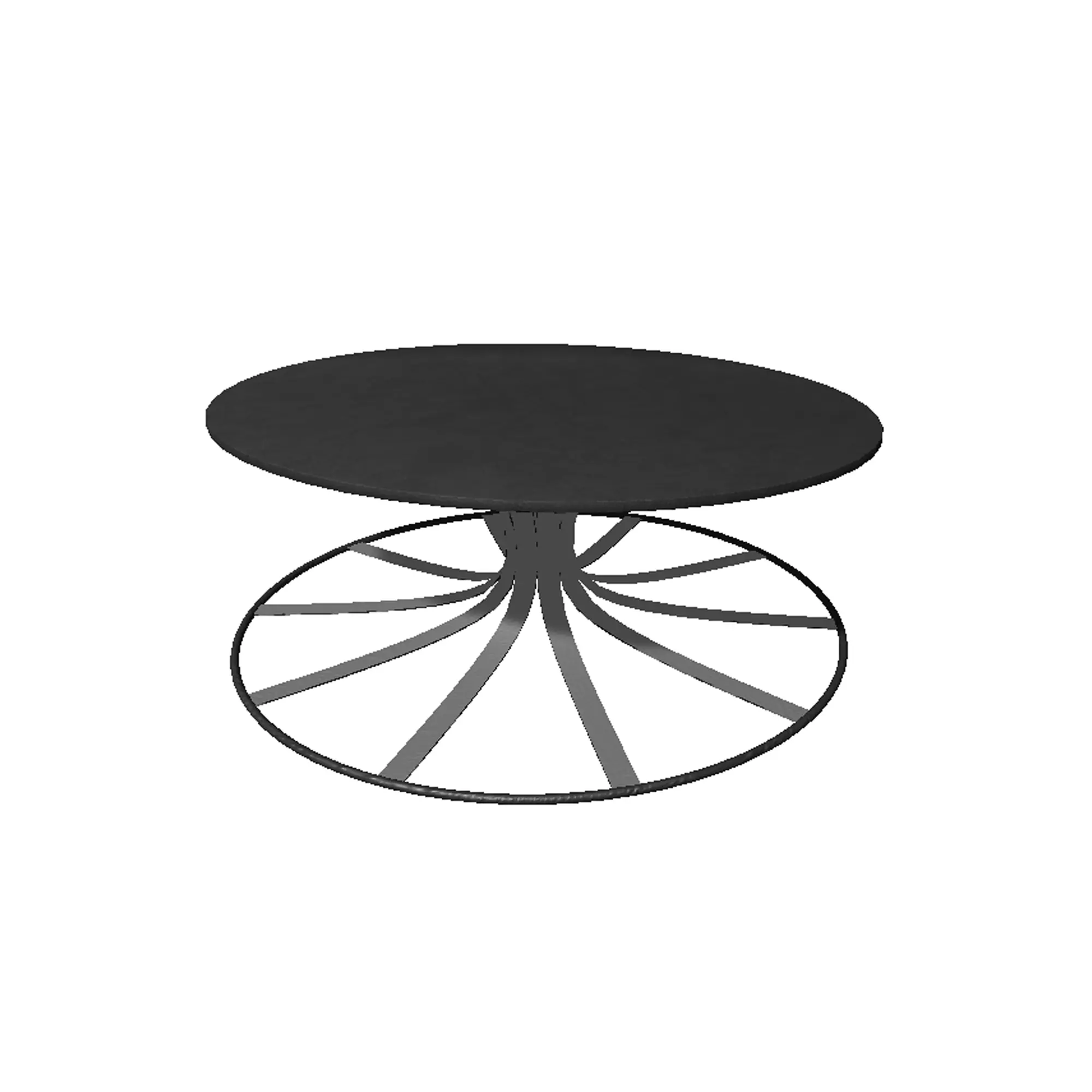 Table 5 coffee with metal base 3D model_0