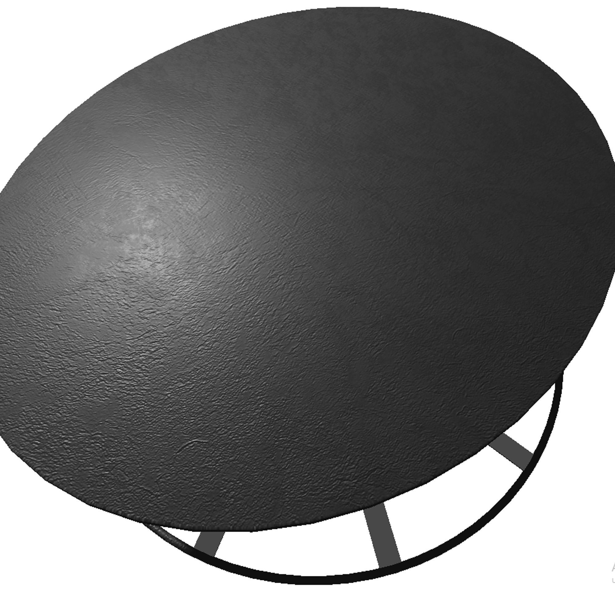 Table 5 coffee with metal base 3D model_2