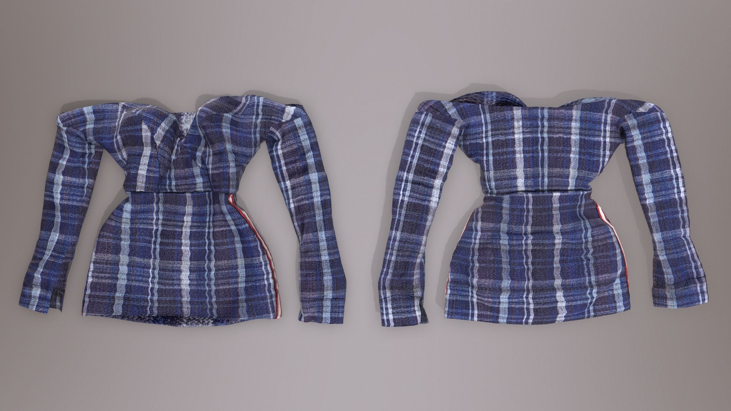 Female Clothing Low-poly 3D model_10