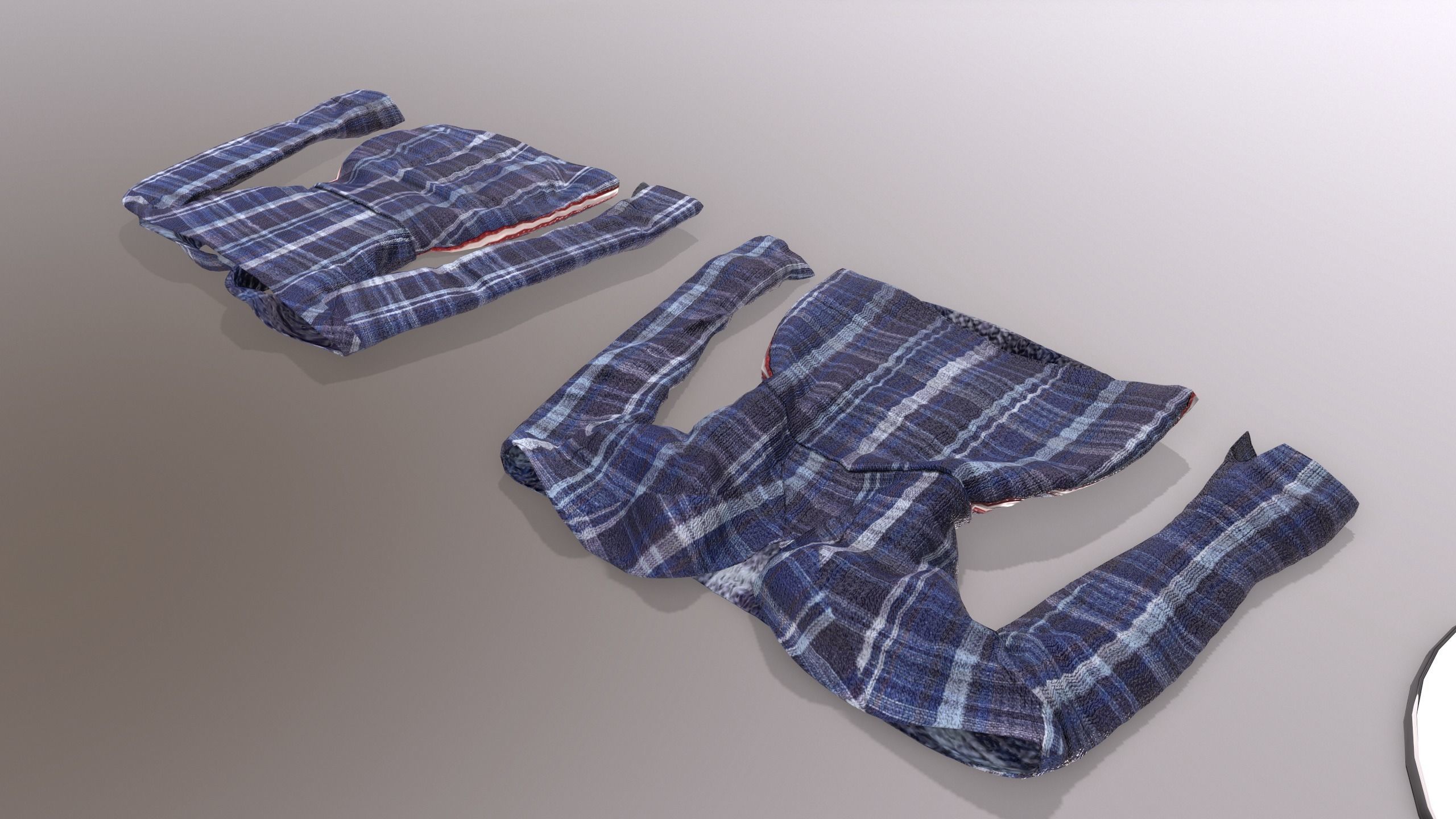 Female Clothing Low-poly 3D model_12