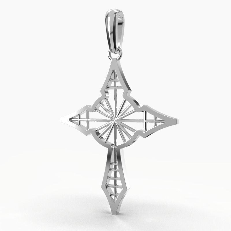 JESUS CROSS GOLD PENDANT 3D print model_15