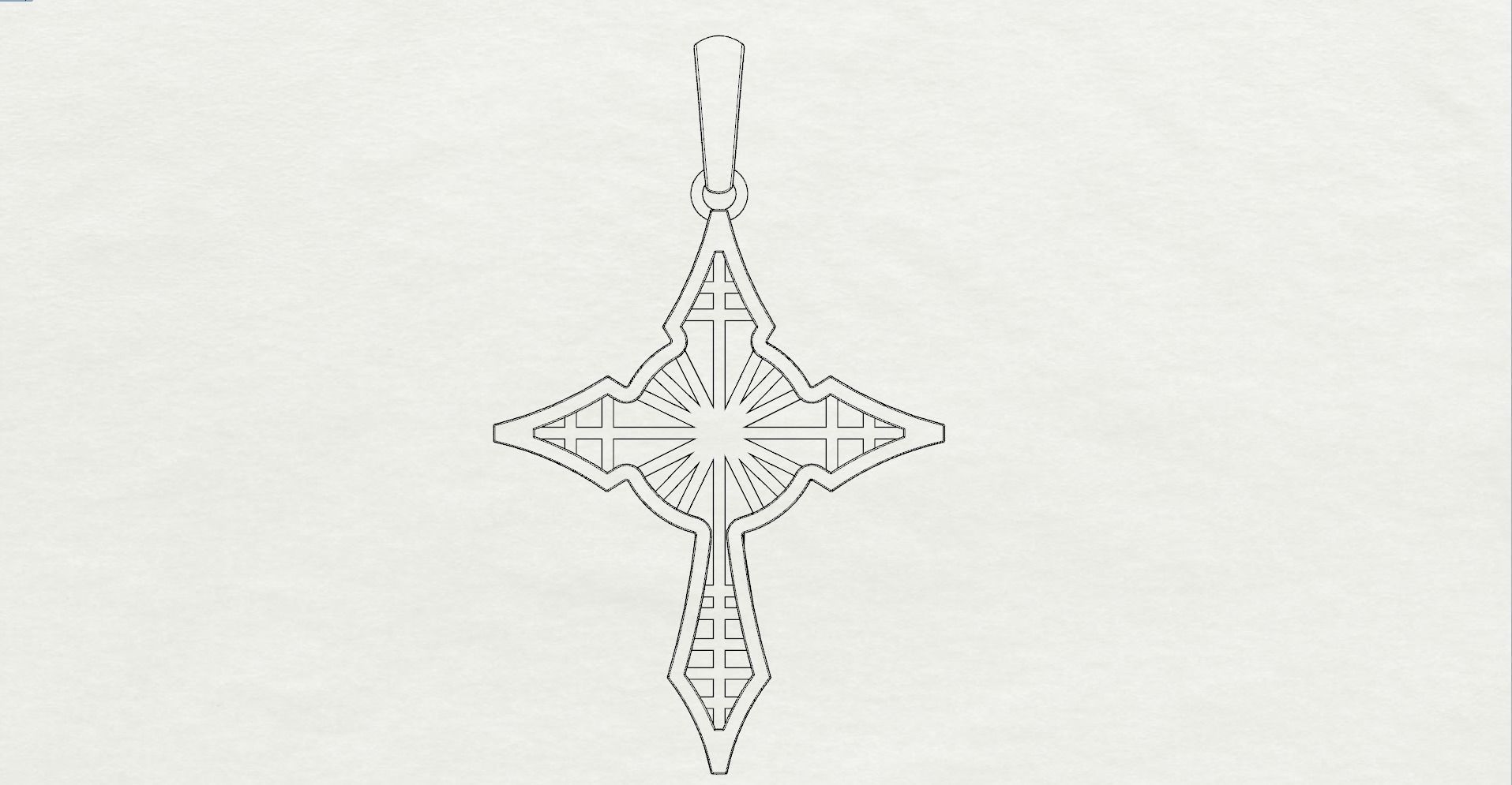 JESUS CROSS GOLD PENDANT 3D print model_10