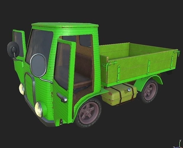 Truck Cartoon Free low-poly 3D model