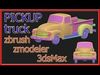 Truck Cartoon Free low-poly 3D model_3