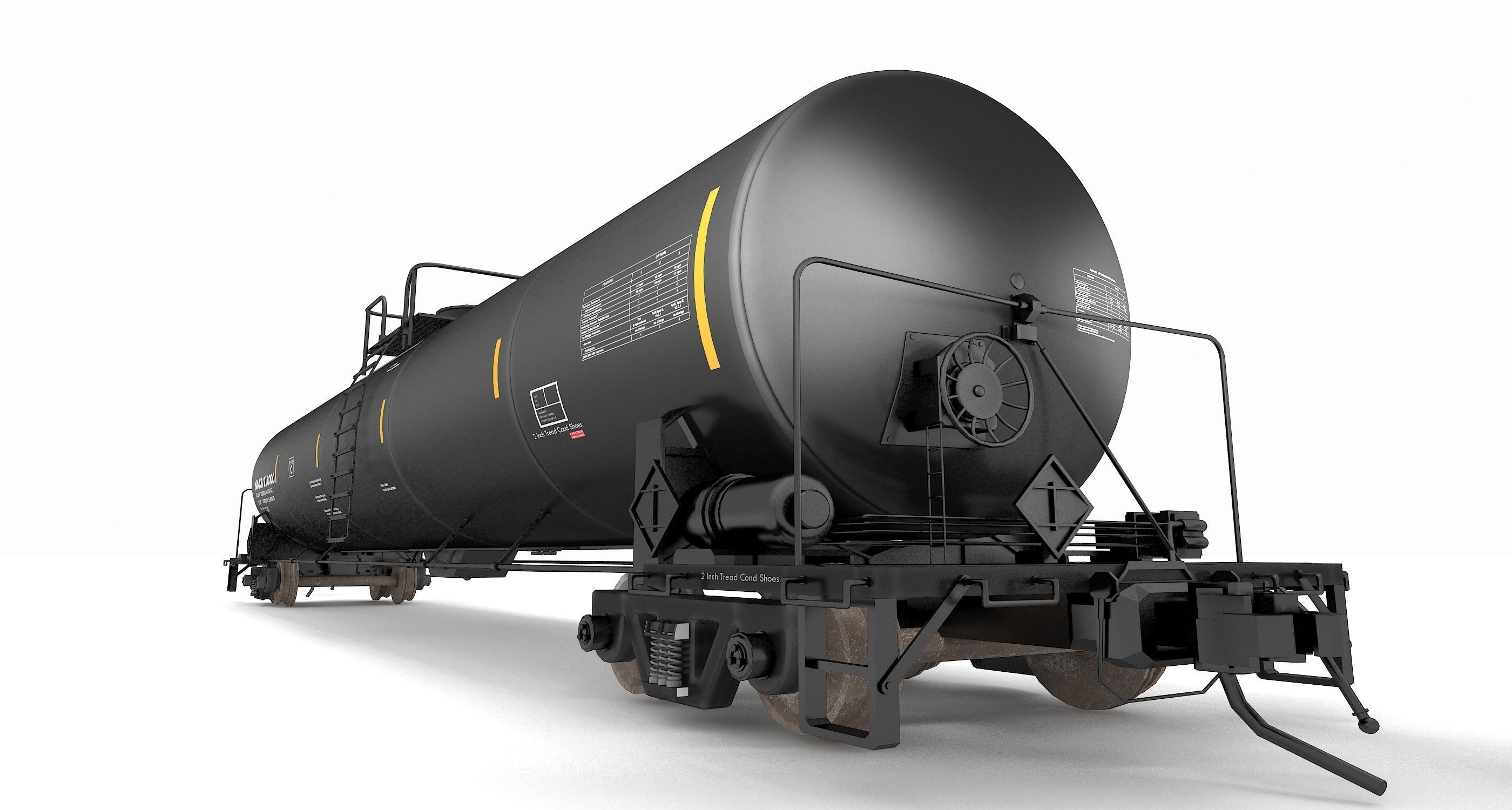 Oil Tanker Car 3D model_4