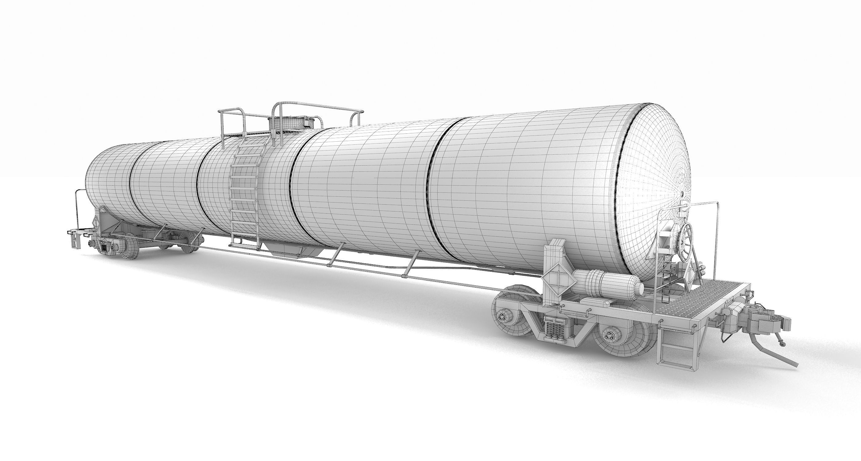 Oil Tanker Car 3D model_5