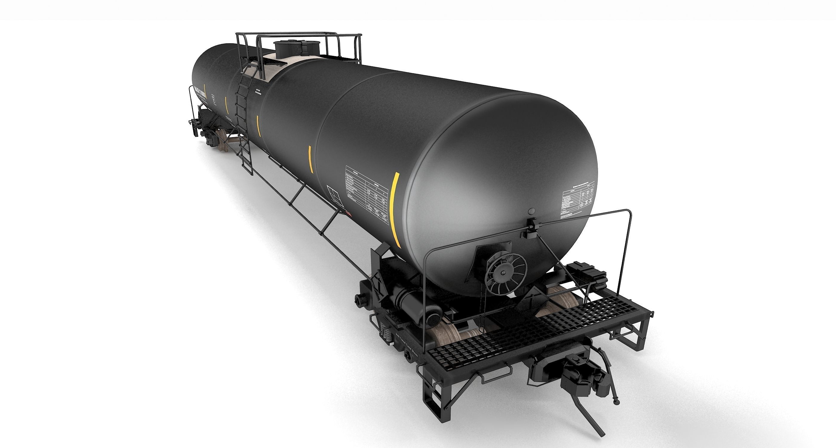 Oil Tanker Car 3D model_2