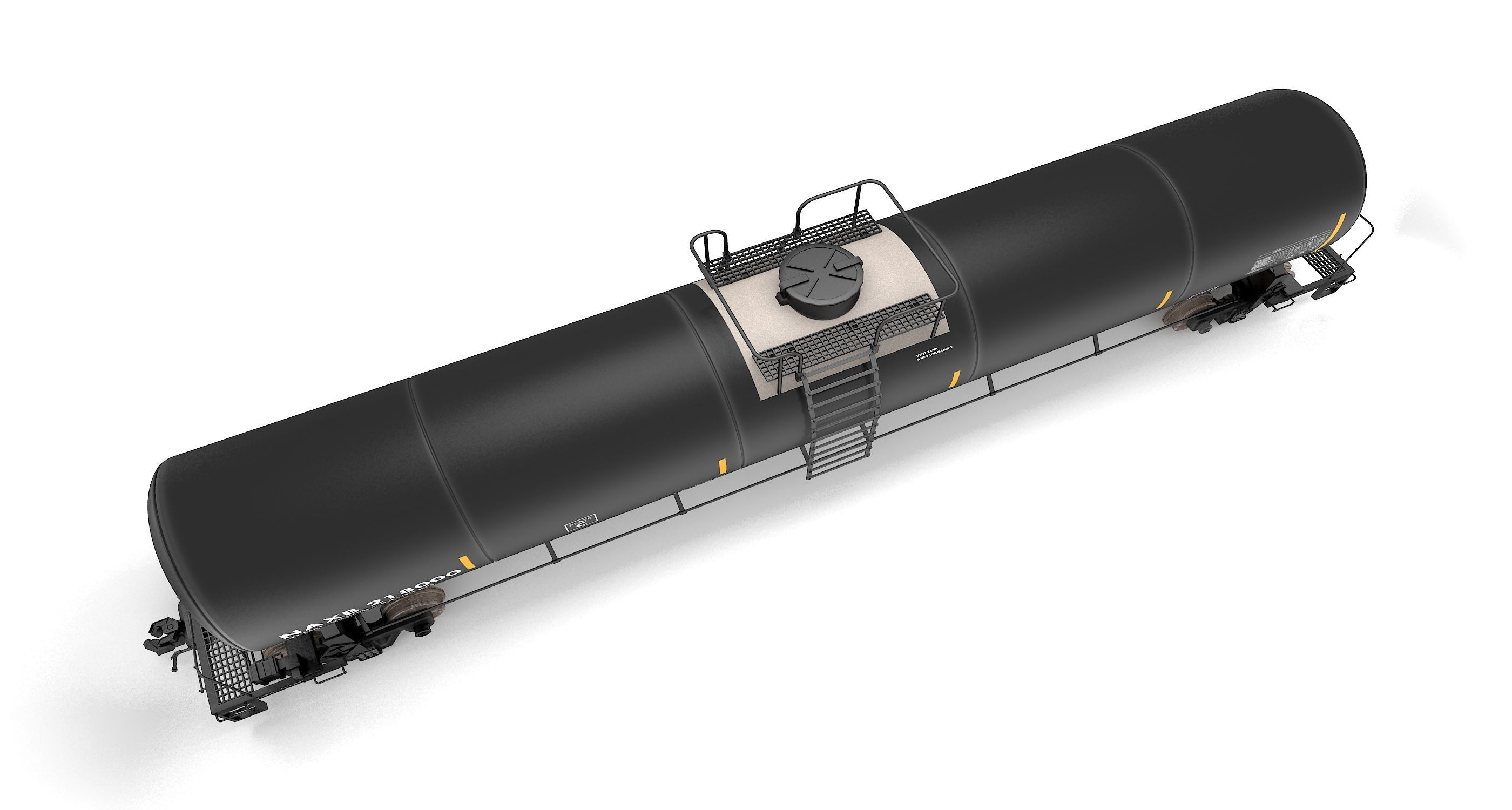 Oil Tanker Car 3D model_3